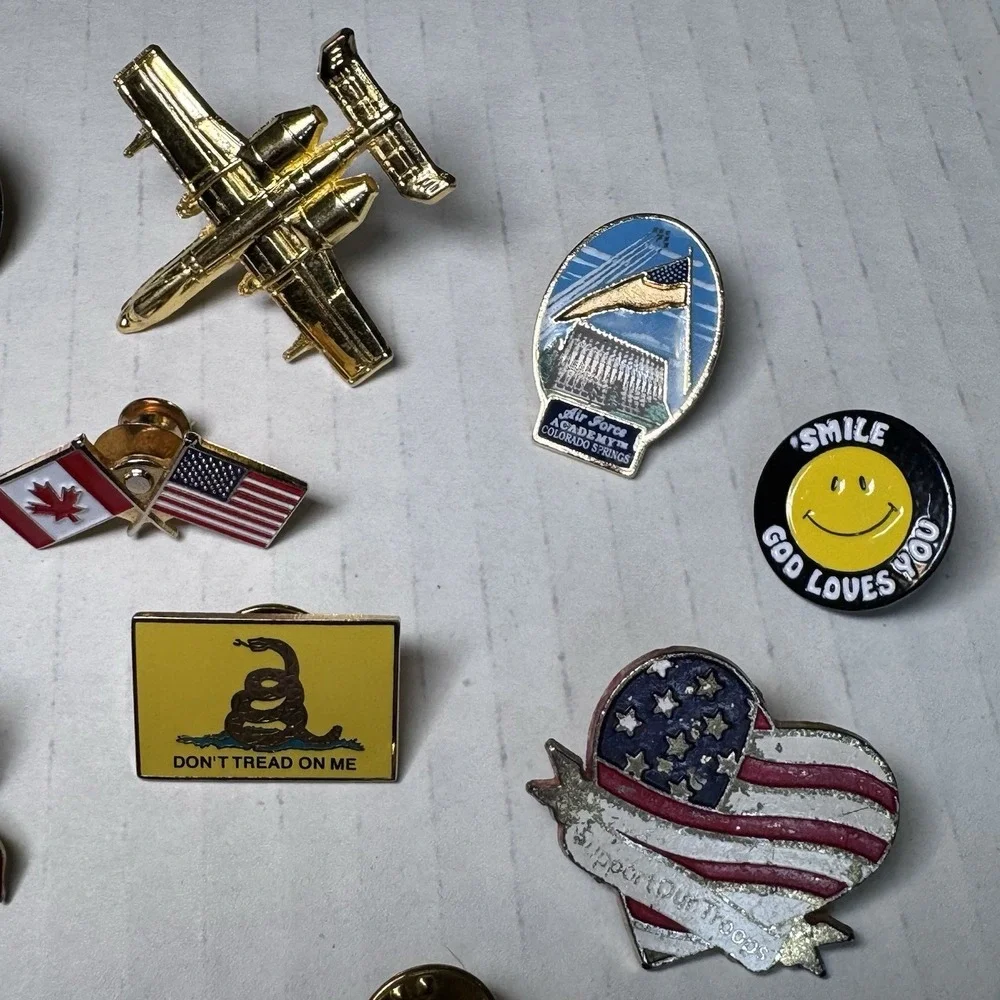 VTG Lapel Pins US Military MAGA NRA AIR FORCE FIDF WWP USA 9-11 Liberty Patriot+
